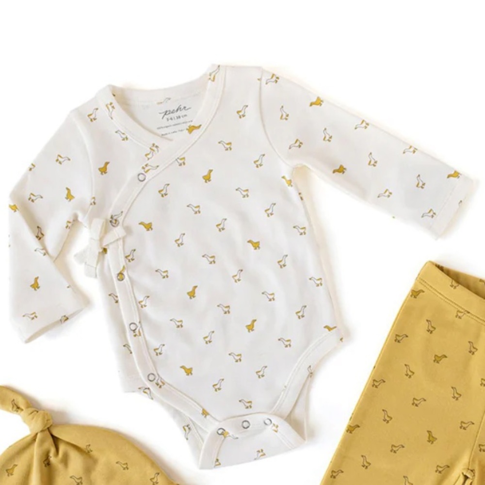 Yellow and White Pehr Kimono